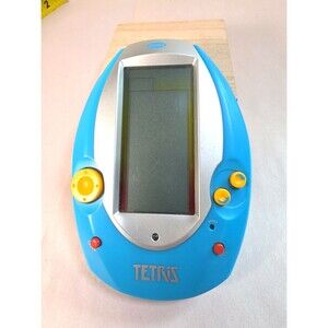 Radica Tetris Handheld Electronic Game 2005 Blue Tested Working LCD Retro